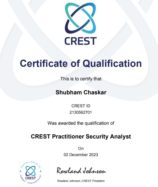 CREST Practitioner Security Analyst — CREST